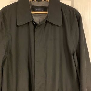 Lands End Black trench coat